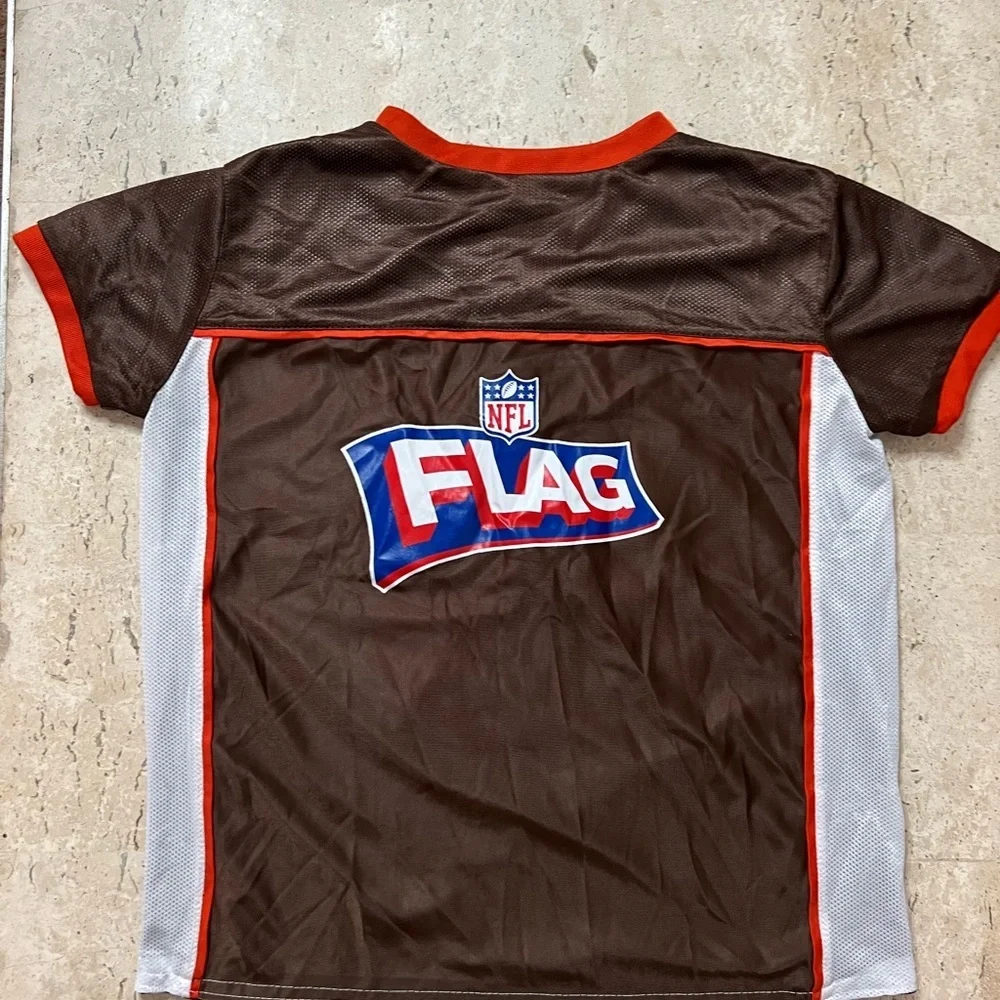 Reversible Cleveland Browns Youth Flaf Football League Jersey Size Large